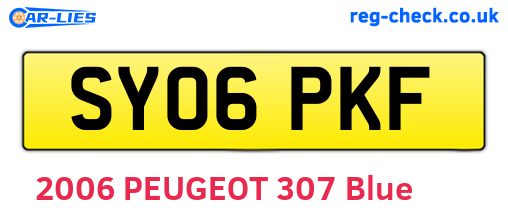 SY06PKF are the vehicle registration plates.