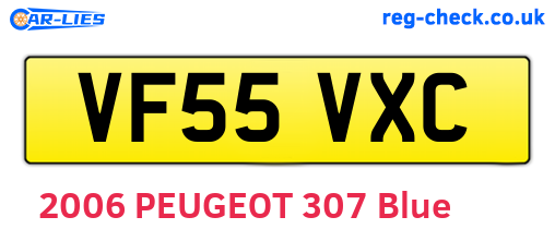 VF55VXC are the vehicle registration plates.