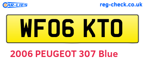 WF06KTO are the vehicle registration plates.