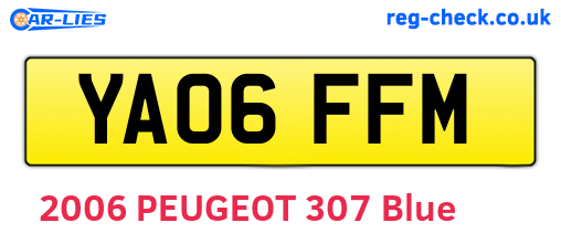 YA06FFM are the vehicle registration plates.