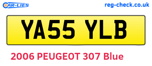 YA55YLB are the vehicle registration plates.