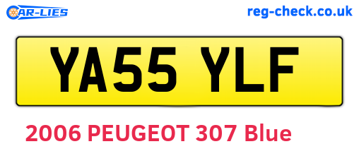 YA55YLF are the vehicle registration plates.
