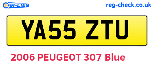 YA55ZTU are the vehicle registration plates.