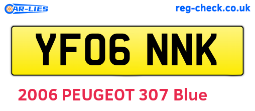 YF06NNK are the vehicle registration plates.