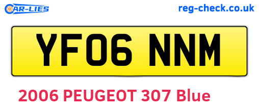 YF06NNM are the vehicle registration plates.