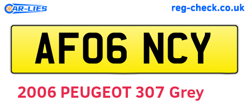 AF06NCY are the vehicle registration plates.