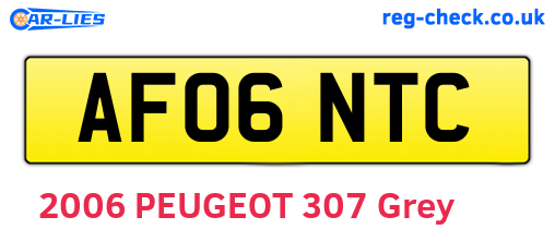 AF06NTC are the vehicle registration plates.