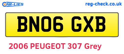 BN06GXB are the vehicle registration plates.