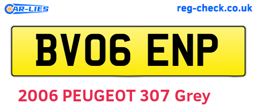 BV06ENP are the vehicle registration plates.
