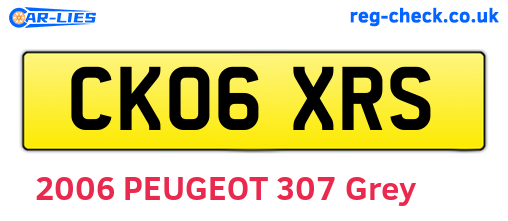 CK06XRS are the vehicle registration plates.