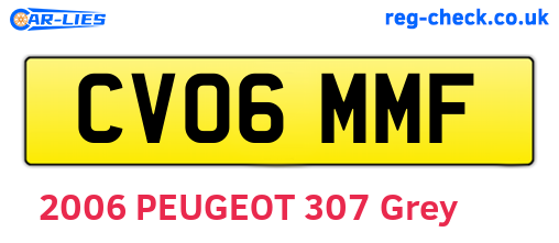 CV06MMF are the vehicle registration plates.