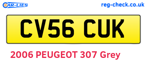 CV56CUK are the vehicle registration plates.