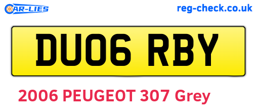DU06RBY are the vehicle registration plates.