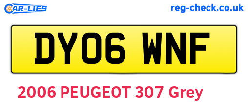 DY06WNF are the vehicle registration plates.