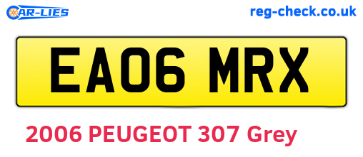 EA06MRX are the vehicle registration plates.