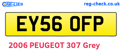 EY56OFP are the vehicle registration plates.