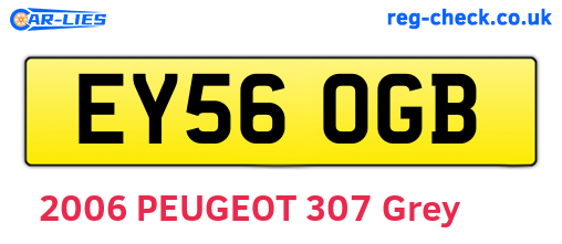 EY56OGB are the vehicle registration plates.