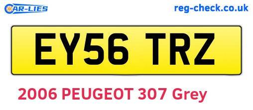 EY56TRZ are the vehicle registration plates.