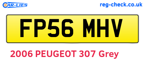 FP56MHV are the vehicle registration plates.