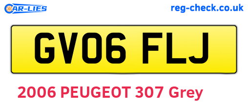 GV06FLJ are the vehicle registration plates.
