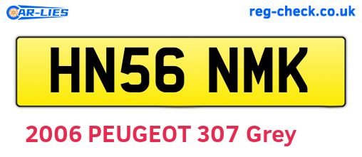 HN56NMK are the vehicle registration plates.
