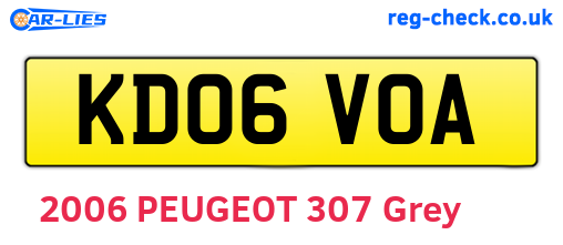 KD06VOA are the vehicle registration plates.