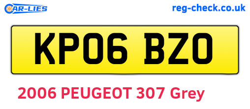 KP06BZO are the vehicle registration plates.
