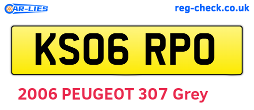 KS06RPO are the vehicle registration plates.