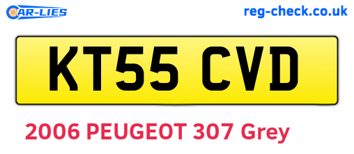 KT55CVD are the vehicle registration plates.