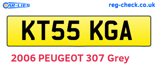 KT55KGA are the vehicle registration plates.