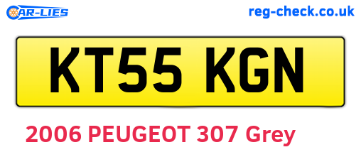 KT55KGN are the vehicle registration plates.