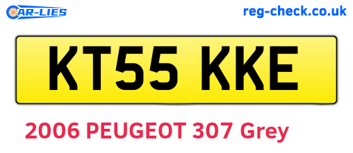 KT55KKE are the vehicle registration plates.