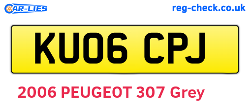 KU06CPJ are the vehicle registration plates.