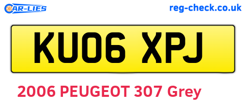 KU06XPJ are the vehicle registration plates.