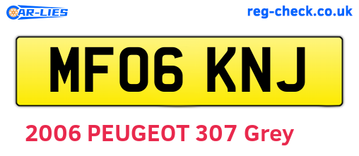 MF06KNJ are the vehicle registration plates.