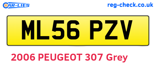 ML56PZV are the vehicle registration plates.