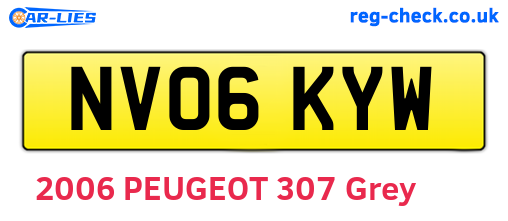 NV06KYW are the vehicle registration plates.
