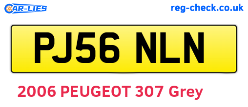 PJ56NLN are the vehicle registration plates.