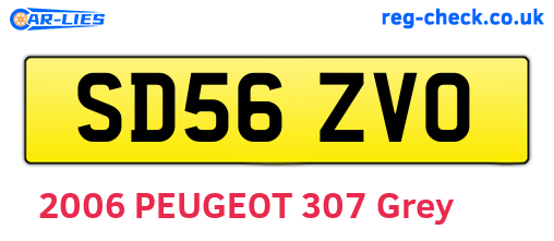 SD56ZVO are the vehicle registration plates.