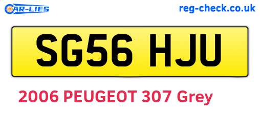 SG56HJU are the vehicle registration plates.