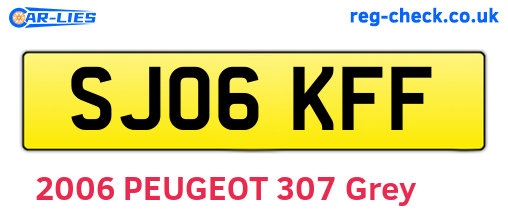 SJ06KFF are the vehicle registration plates.