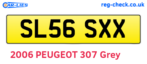 SL56SXX are the vehicle registration plates.
