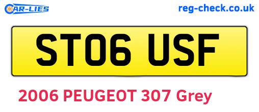 ST06USF are the vehicle registration plates.