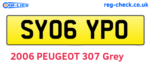 SY06YPO are the vehicle registration plates.