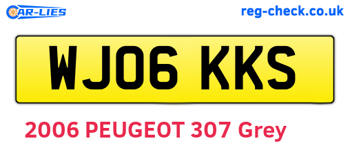 WJ06KKS are the vehicle registration plates.