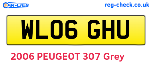 WL06GHU are the vehicle registration plates.