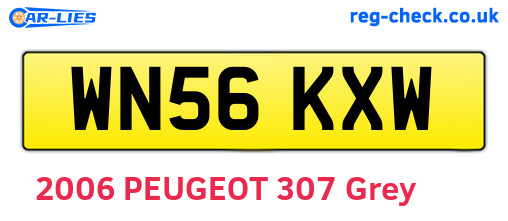 WN56KXW are the vehicle registration plates.