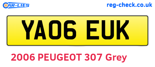 YA06EUK are the vehicle registration plates.