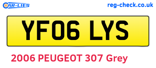 YF06LYS are the vehicle registration plates.