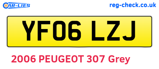 YF06LZJ are the vehicle registration plates.